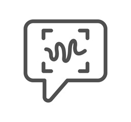 Biometric related icon outline and linear vector.