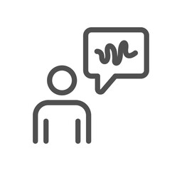 Biometric related icon outline and linear vector.