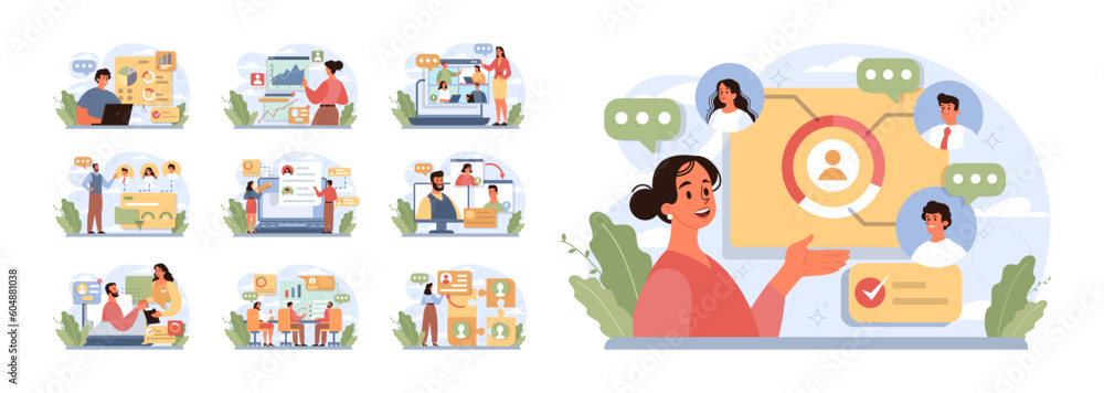 Poster tasking set. setting and following schedule. time optimization of office