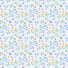 Vector flower and leaf pattern collection