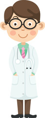 Profession doctor vector illustration on white background