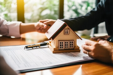 Legally Binding Agreement: Real Estate Agent Facilitates Home Purchase Contract Signing