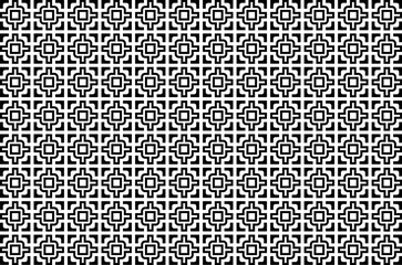 Abstract black and white pattern. Monochrome mosaic pattern graphic design element.