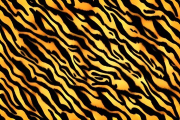 furry tiger skin background pattern - generative ai
