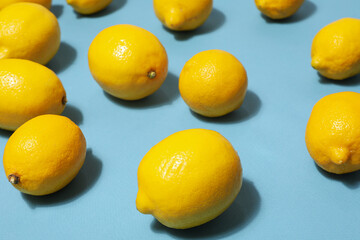 Concept of tasty citrus fruit - delicious lemon