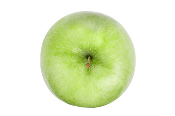 Ripe green apple isolated on white background.