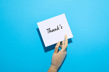 Words of gratitude, gratitude concept, word Thanks