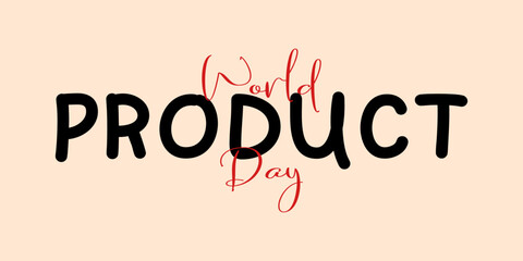 World Product Day Illustration for Web Banner or Landing Page in Flat typography Hand Drawn Templates.