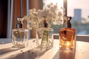 Bottles of perfume, generative ai