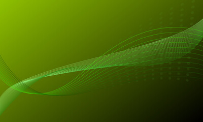 green lines curves wave gradient abstract technology background