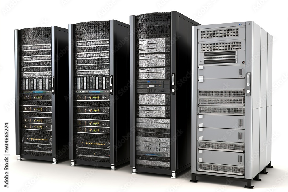 Aufkleber website hosting isolated on white background. generated by ai.