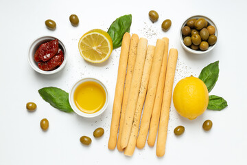 Concept of different world cuisine - Italian food and cuisine