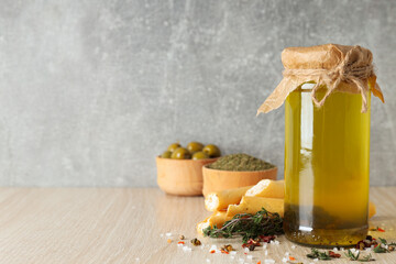 Concept of different world cuisine - Italian food and cuisine