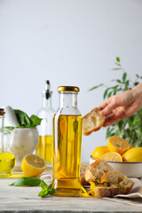 Concept of different world cuisine - Italian food and cuisine