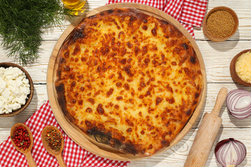 National Georgian cuisine food, flour product - Khachapuri