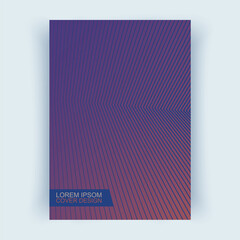 Cover with abstract lines. Cover layouts A4 format, vertical orientation. Vector Eps10