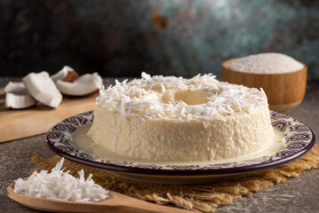 Sweet couscous. Traditional Brazilian dessert (cuscuz doce).