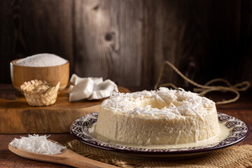 Sweet couscous. Traditional Brazilian dessert (cuscuz doce).