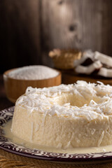 Sweet couscous. Traditional Brazilian dessert (cuscuz doce).