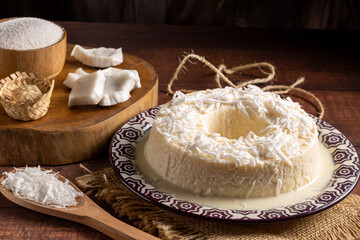 Sweet couscous. Traditional Brazilian dessert (cuscuz doce).