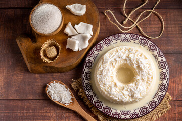 Sweet couscous. Traditional Brazilian dessert (cuscuz doce).