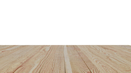 A blank empty wooden table top for product placement.