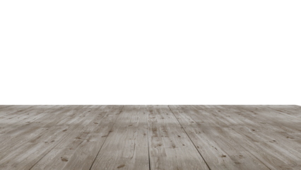 A blank empty wooden table top for product placement.