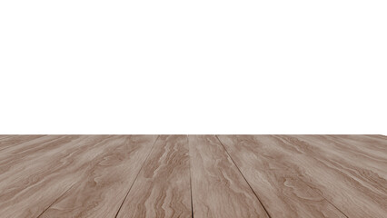 A blank empty wooden table top for product placement.