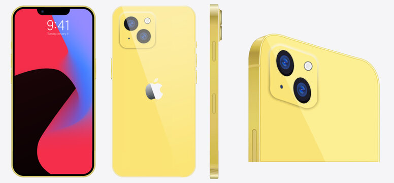 Gold iphone 14 pro mockup. Smartphone mockup. mobile phone mock up, Apple divice