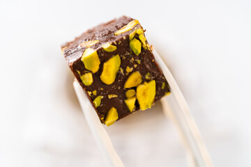 Chocolate pistachio fudge