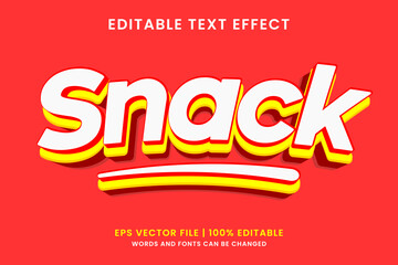 Snack food  editable text effect