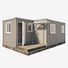container housefor the homeless, ai generation