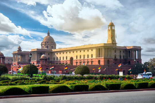 President's Estate or Rashtrapati Bhawan in Delhi, India  