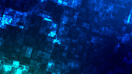 abstract dark blue background with glowing technology rectangles