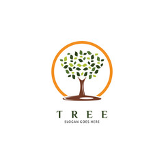 Tree Icon Vector Logo Template Illustration Design