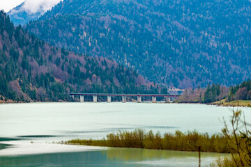 View of the bridge over the Silvenstein Reservoir