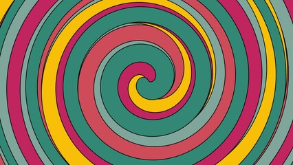 Hypnotic psychedelic swirl twirl spiral abstract shape background. Loop animation. 60 fps. Mesmerizing trippy concept motion graphics. - Powered by Adobe