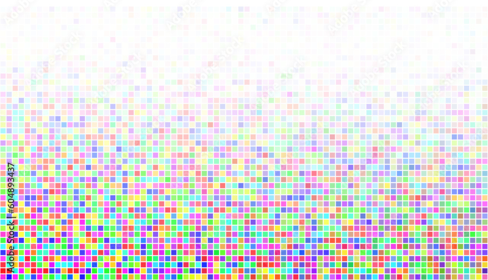 Poster abstract spectrum colorful bottom mosaic with white copy space.