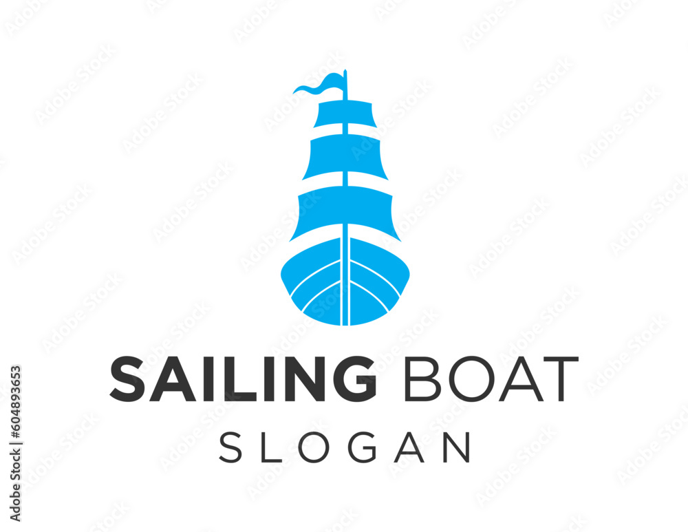 Aufkleber logo about sailboat on white background. created using the coreldraw application.