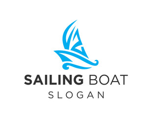 Logo about Sailboat on white background. created using the CorelDraw application.