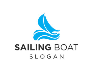 Logo about Sailboat on white background. created using the CorelDraw application.