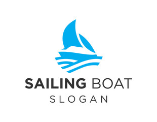 Logo about Sailboat on white background. created using the CorelDraw application.