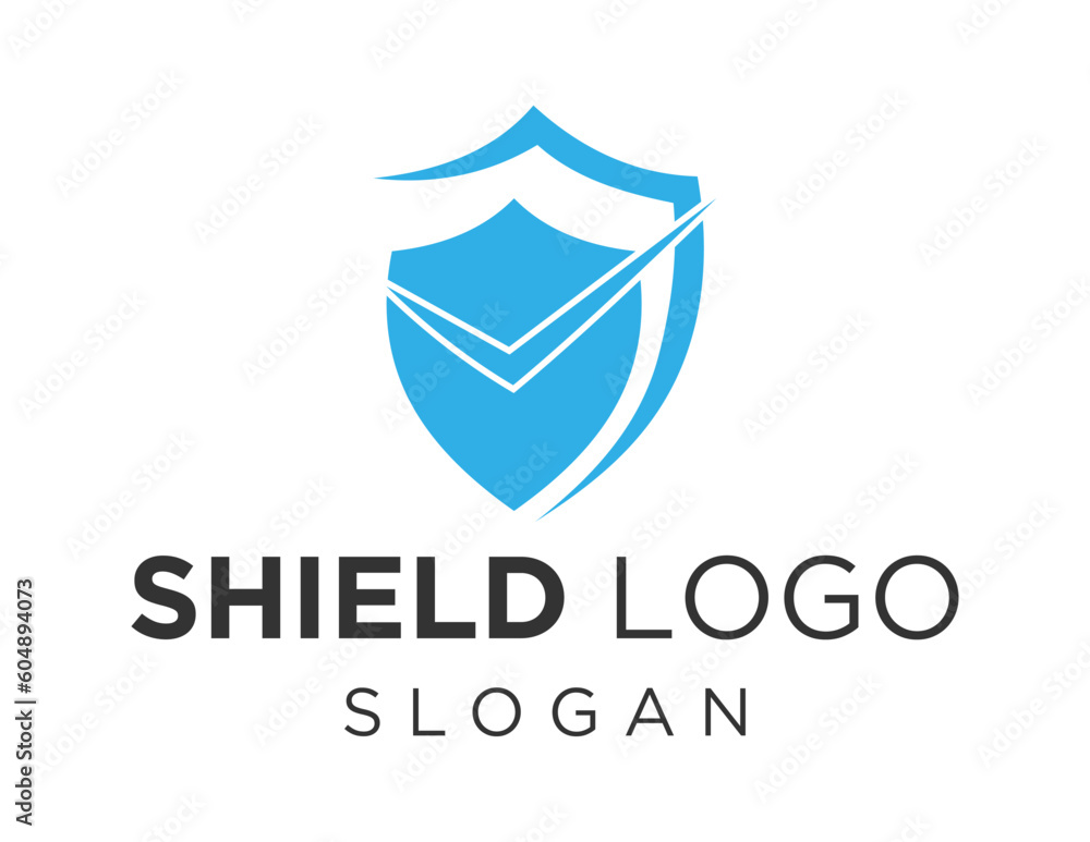Poster logo about shield on white background. created using the coreldraw application.