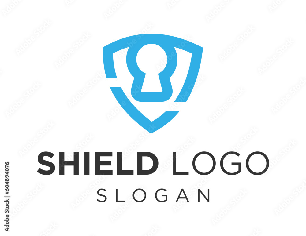 Poster logo about shield on white background. created using the coreldraw application.