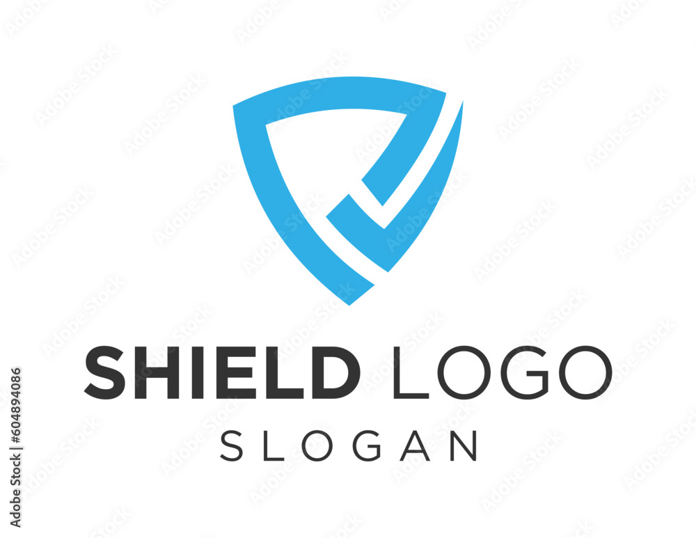 Poster logo about shield on white background. created using the coreldraw application.