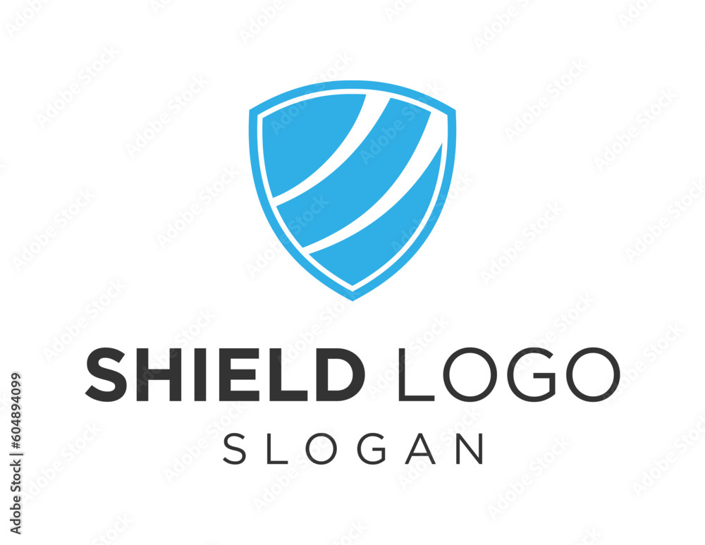 Poster logo about shield on white background. created using the coreldraw application.