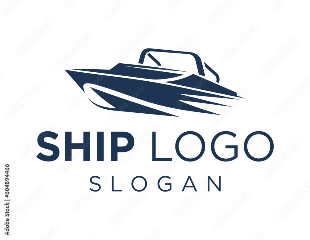 Aufkleber logo about ship on white background. created using the coreldraw application.