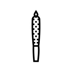 marijuana joint weed hemp line icon vector. marijuana joint weed hemp sign. isolated contour symbol black illustration