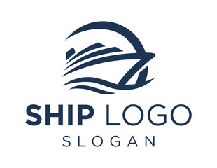 Logo about Ship on white background. created using the CorelDraw application.