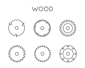 Diamond disc vector icon. Wood Angle Grinder Disc